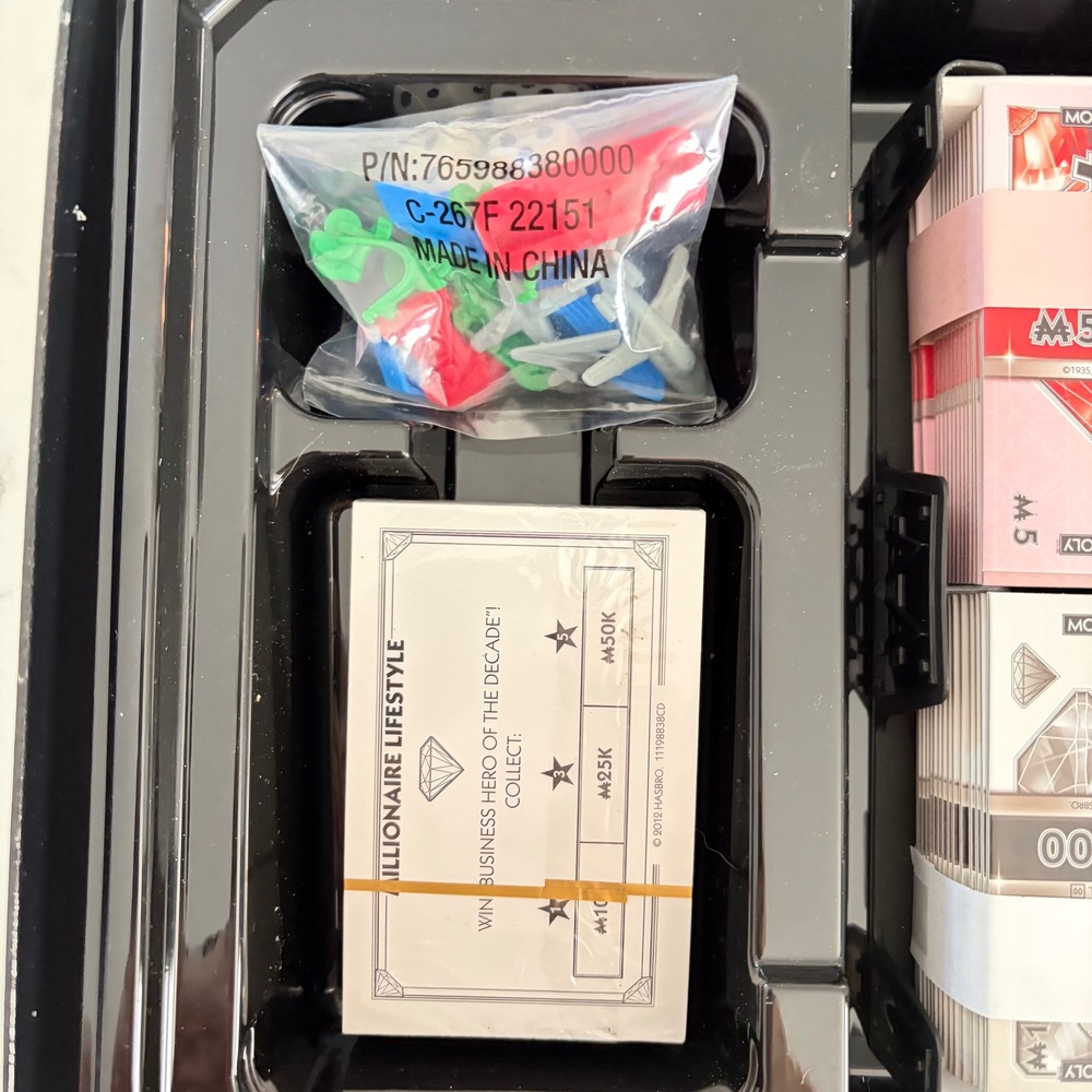 Hasbro Monopoly Millionaire Board Game Property Trading Diamond New Open Box - Picture 6 of 9